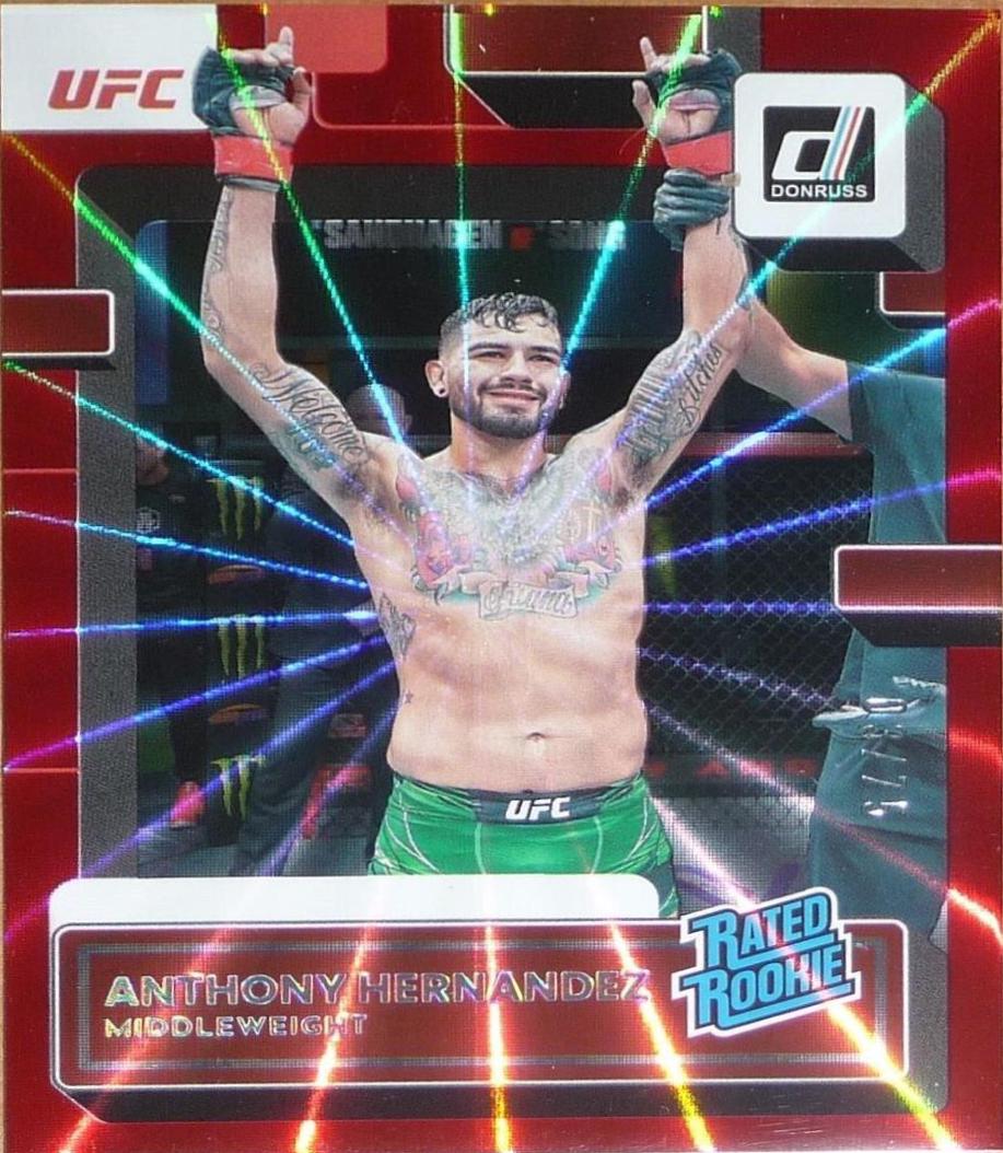Anthony Hernandez 2023 Panini Donruss UFC Base #211 Red Laser