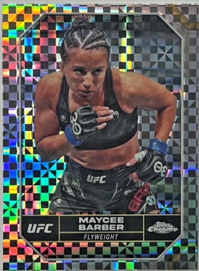 Maycee Barber 2024 Topps Chrome UFC Base #132 X-Fractor