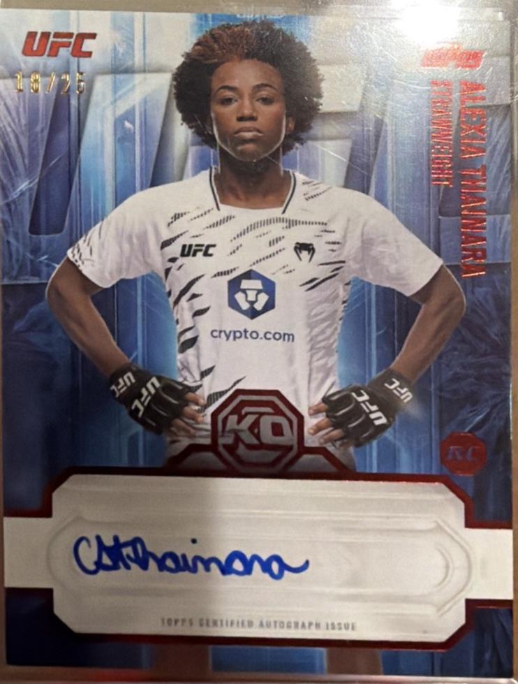 Alexia Thainara 2026 Topps Knockout UFC Knockout Autographs #KOA-ATA Red