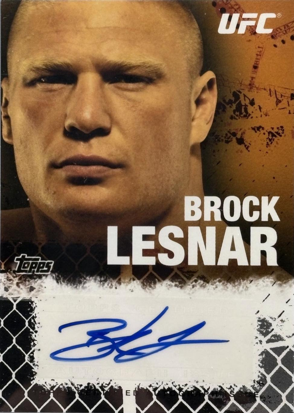 Brock Lesnar 2010 Topps UFC Fighter and Personalities Autographs #FA-BL Onyx