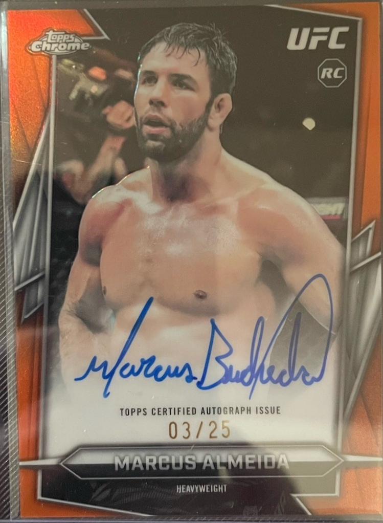 Marcus Almeida 2026 Topps Chrome UFC Base Autographs #BAV-MZ Orange Refractor
