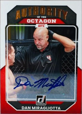Dan Miragliotta 2023 Panini Donruss UFC Authority of the Octagon Signatures #224 Holo Black Laser