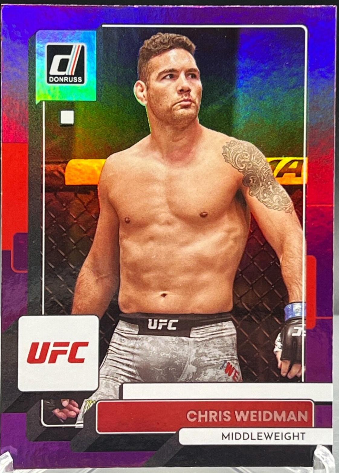 Chris Weidman 2023 Panini Donruss UFC Base #178 Purple Laser