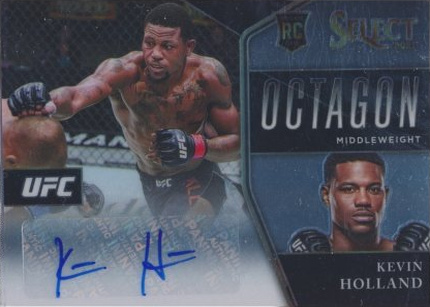 Kevin Holland 2021 Panini Select UFC Octagon Action Signatures #28 Gold Disco Prizms