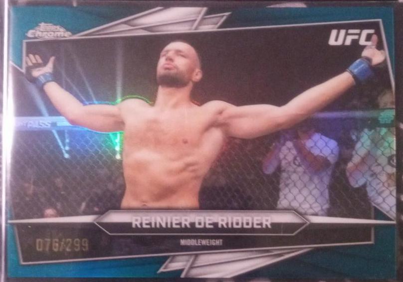 Reinier de Ridder 2026 Topps Chrome UFC Base #38 Teal Refractor
