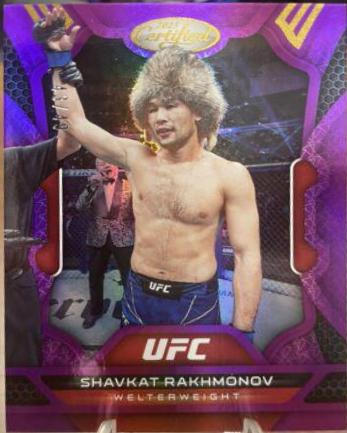 Shavkat Rakhmonov 2023 Panini Chronicles UFC Base Certified #236 Purple