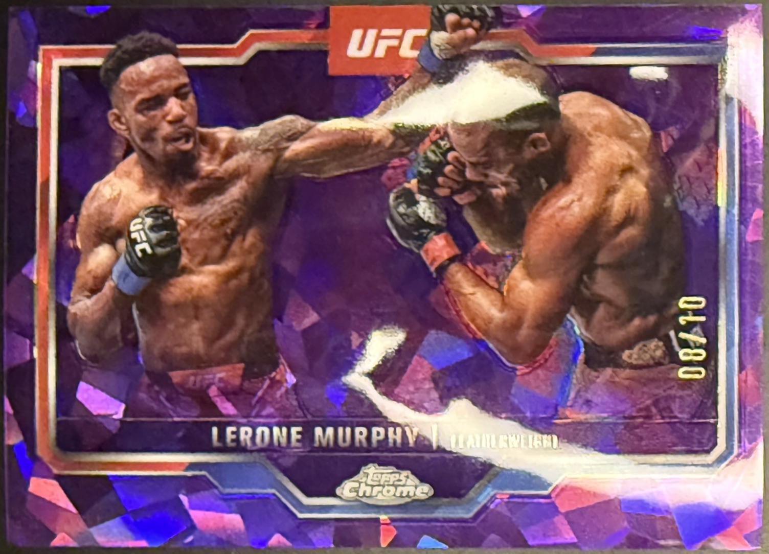 Lerone Murphy 2025 Topps Chrome UFC Base #15 Purple Geometric Refractor