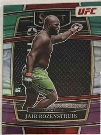 Jairzinho Rozenstruik 2022 Panini Select UFC Concourse #88 Green and Purple