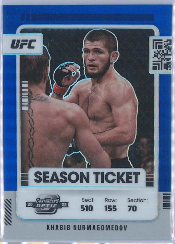 Khabib Nurmagomedov 2022 Panini Chronicles UFC Base Contenders Optic Season Ticket #368 Blue