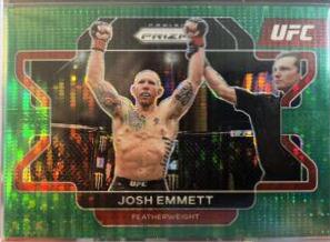 Josh Emmett 2022 Panini Prizm UFC Base #24 Green Pulsar