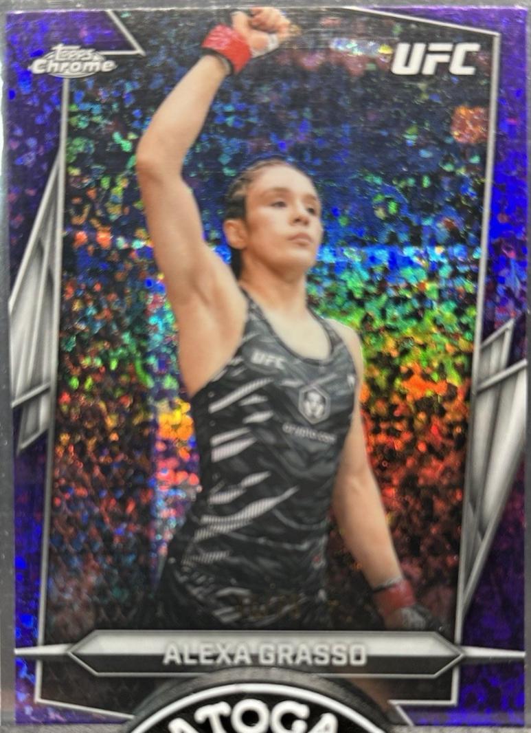 Alexa Grasso 2026 Topps Chrome UFC Base #170 Purple Mini Diamonds Refractor