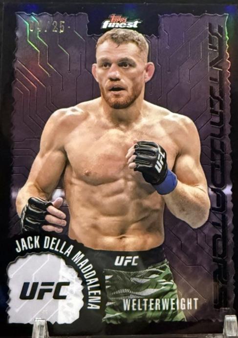Jack Della Maddalena 2025 Topps Finest UFC Intimidators #IT-29 Black Refractor