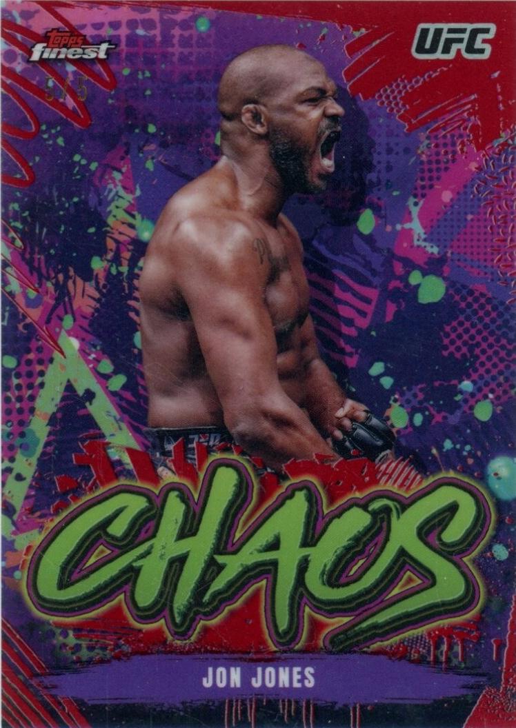 Jon Jones 2024 Topps Finest UFC Chaos #CHA-16 Red Refractor