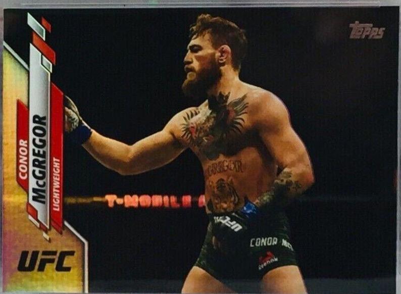 Conor McGregor 2020 Topps UFC Base #34 Rainbow Foil