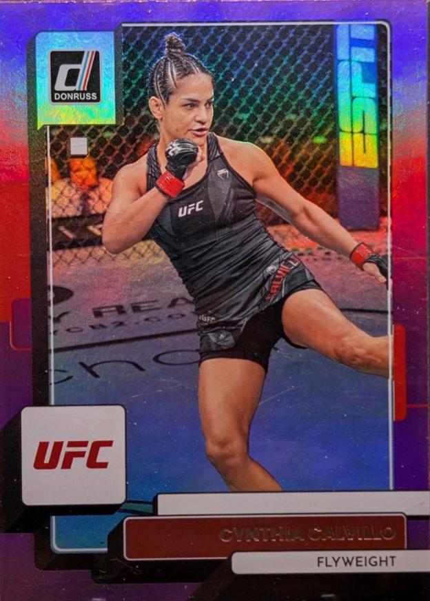 Cynthia Calvillo 2023 Panini Donruss UFC Base #50 Purple Flood