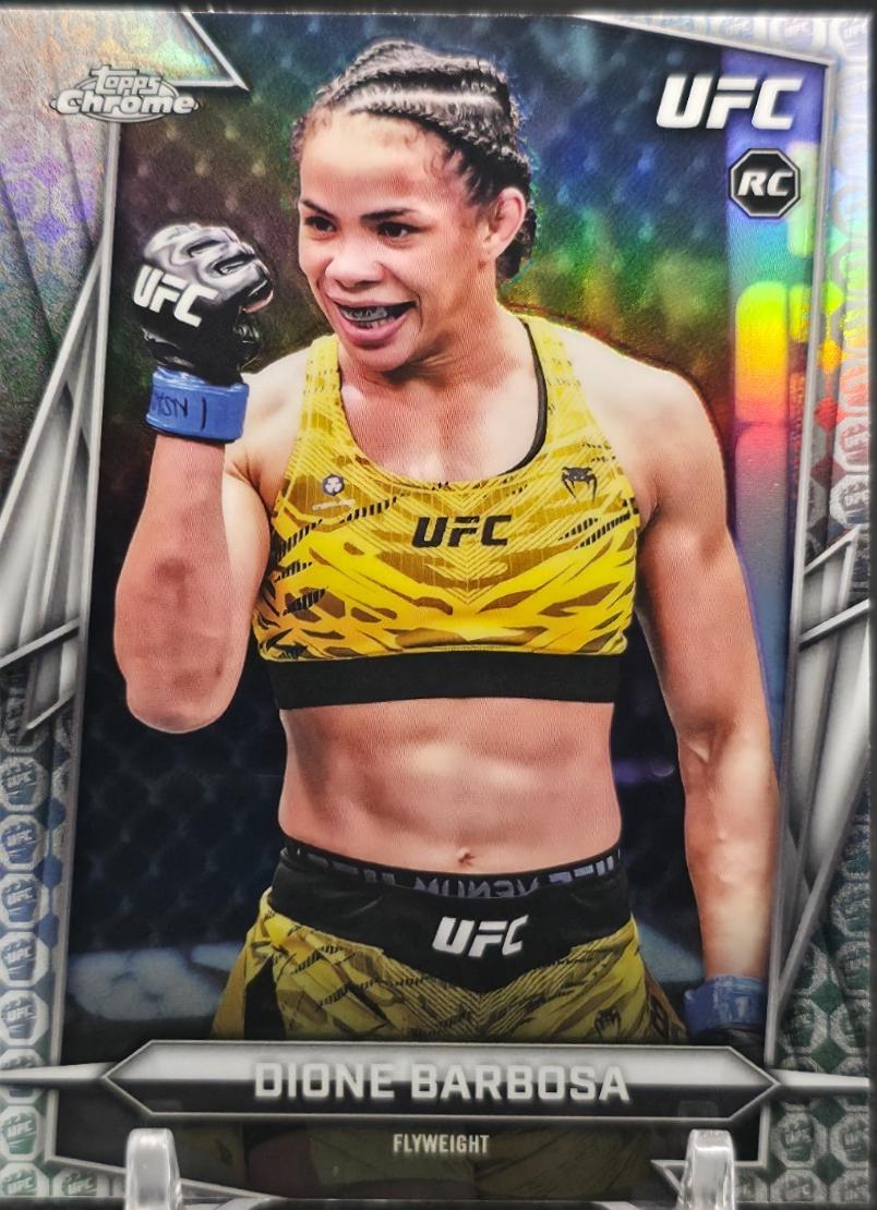 Dione Barbosa 2026 Topps Chrome UFC Base #33 UFC Glove Refractor