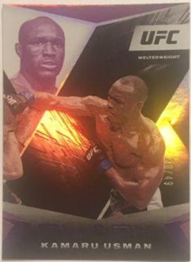 Kamaru Usman 2021 Panini Chronicles UFC Base Black #104 Purple