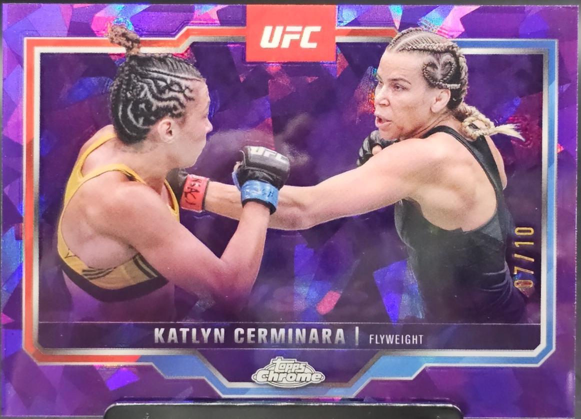 Katlyn Cerminara 2025 Topps Chrome UFC Base #114 Purple Geometric Refractor