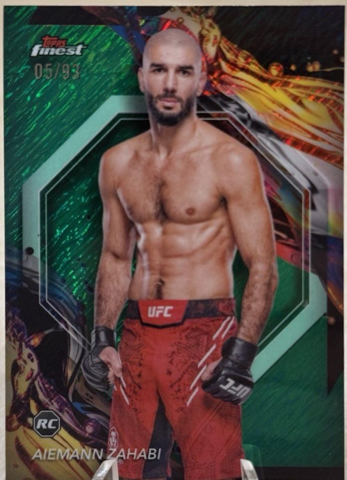 Aiemann Zahabi 2024 Topps Finest UFC Base Uncommon #141 Green Shimmer Refractor