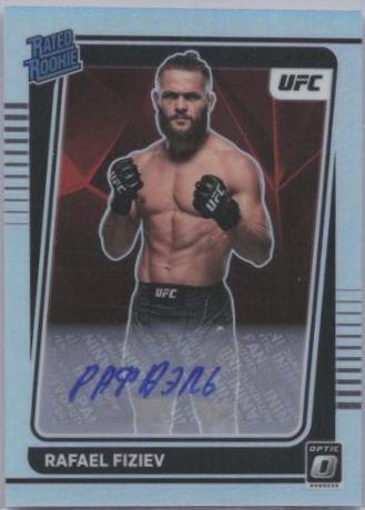 Rafael Fiziev 2022 Panini Donruss Optic UFC Base Rated Rookies Signatures #116 Holo