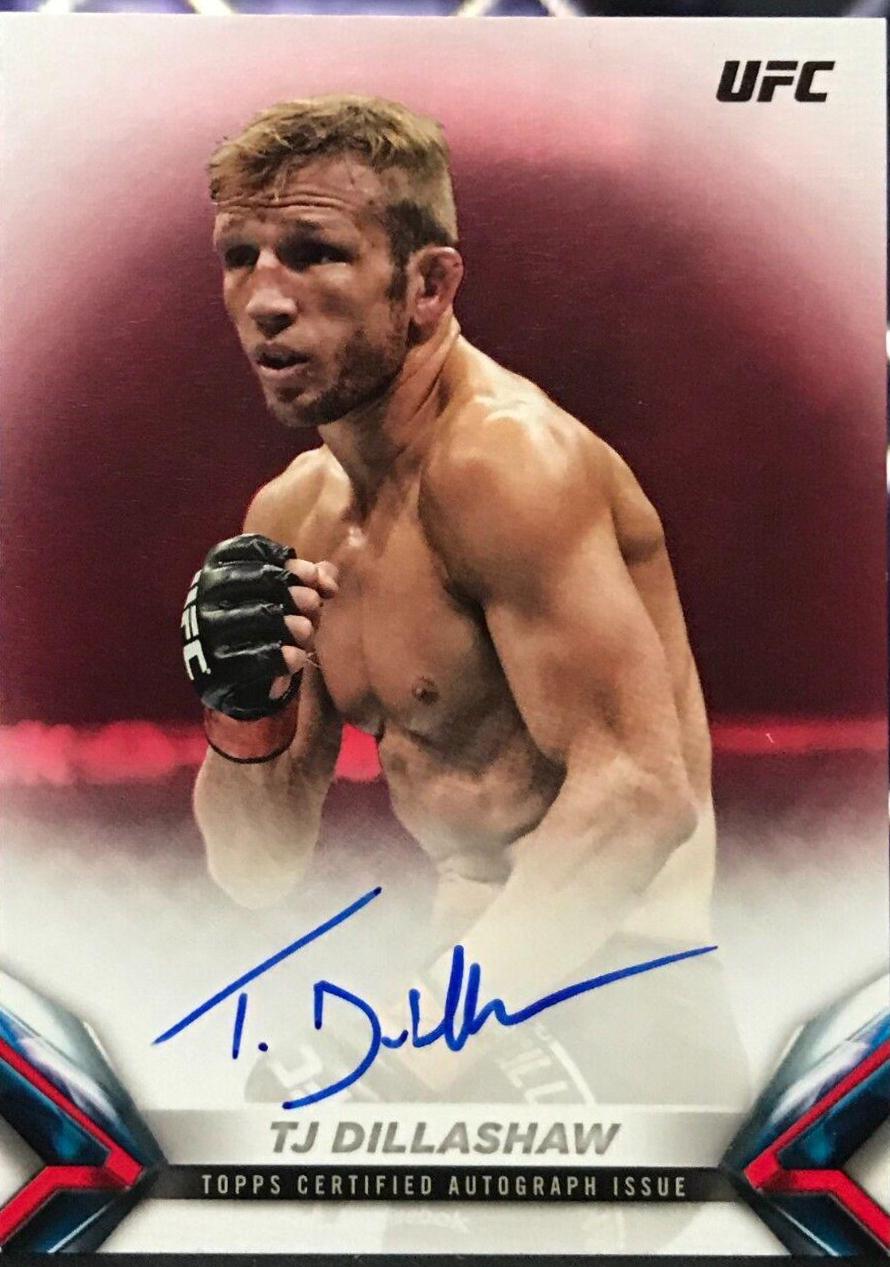 TJ Dillashaw 2018 Topps UFC Knockout Knockoutautographs #KA-TD Red