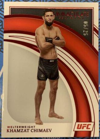 Khamzat Chimaev 2022 Panini Immaculate UFC Base #78 Red