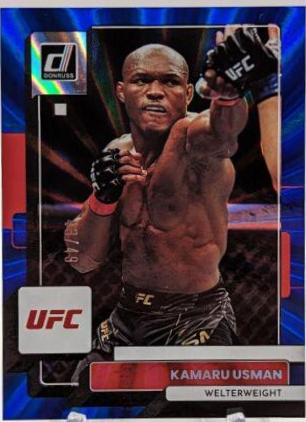 Kamaru Usman 2023 Panini Donruss UFC Base #114 Blue Laser