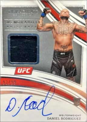 Daniel Rodriguez 2022 Panini Immaculate UFC Rookie Memorabilia Autographs #105 Platinum
