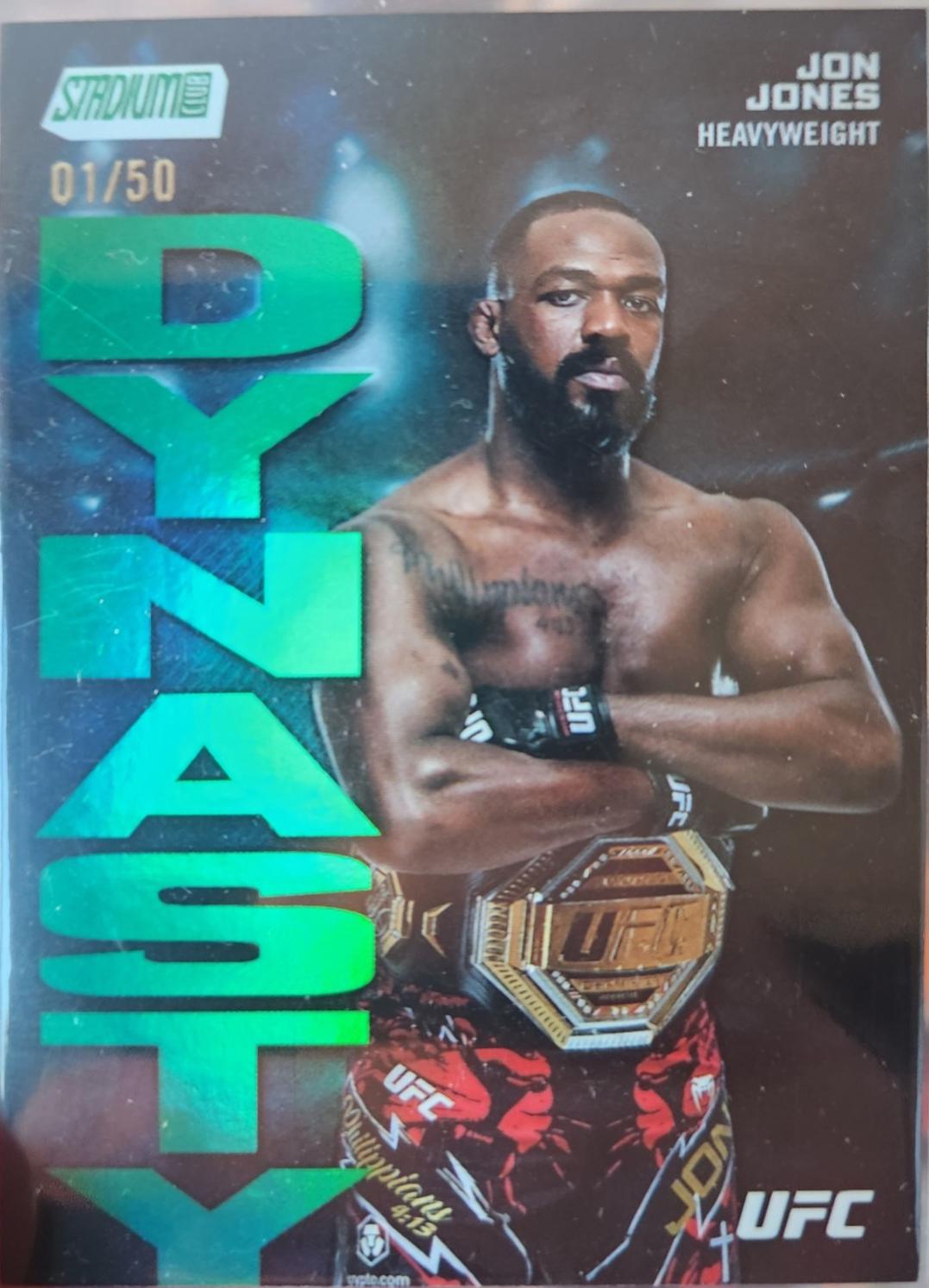 Jon Jones 2025 Topps Stadium Club UFC Dynasty and Destiny #DD-3 Green