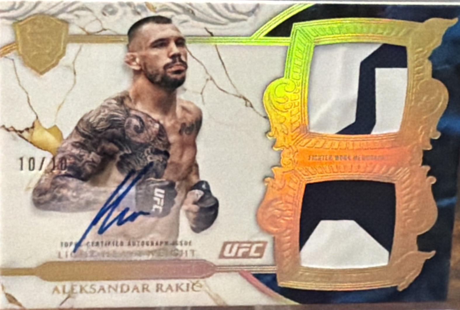 Aleksandar Rakic 2025 Topps Royalty UFC Regalia Relic Signatures #RRS-AR Gold