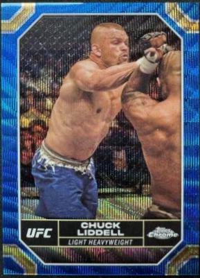 Chuck Liddell 2024 Topps Chrome UFC Base #46 Blue Wave Refractor