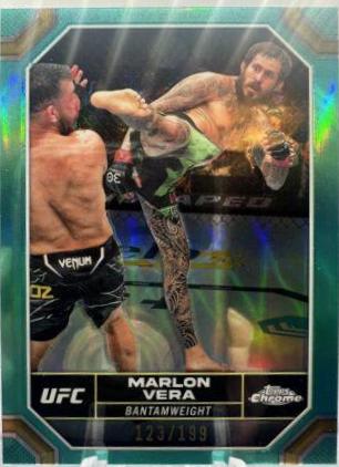 Marlon Vera 2024 Topps Chrome UFC Base #124 Aqua Refractor
