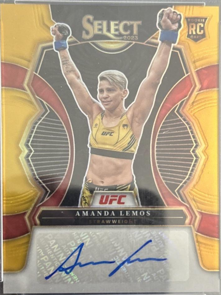 Amanda Lemos 2023 Panini Select UFC Rookie Signatures #6 Gold