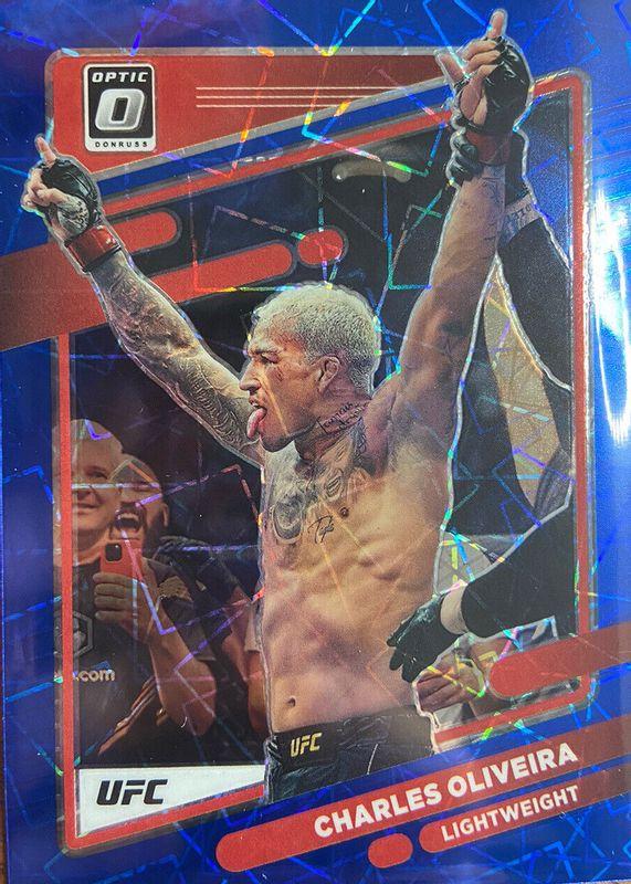 Charles Oliveira 2022 Panini Donruss Optic UFC Base #88 Blue Velocity