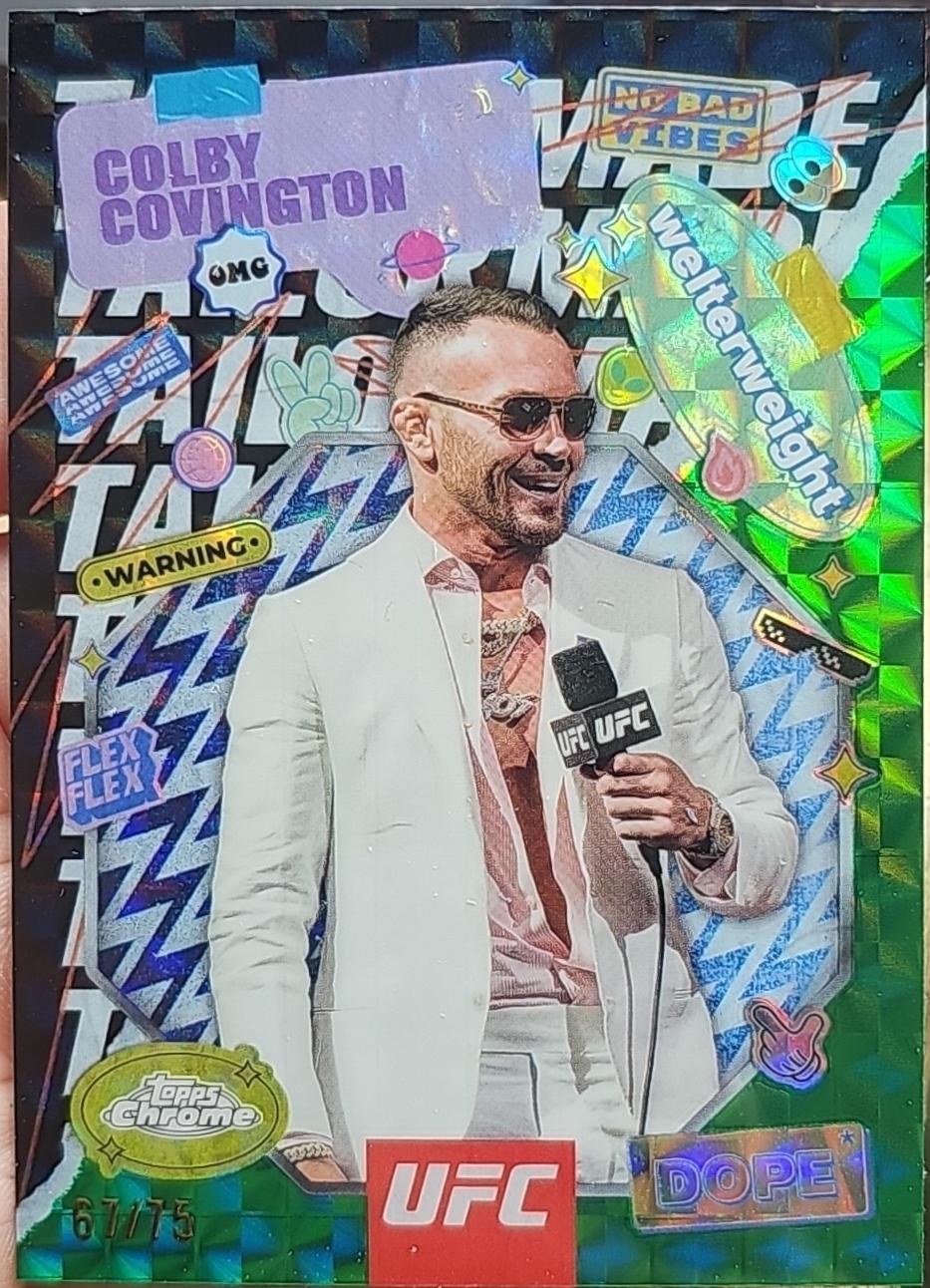 Colby Covington 2025 Topps Chrome UFC Tailor Made #TRM-5 Refractor