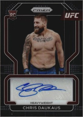 Chris Daukaus 2022 Panini Prizm UFC Signatures #SG-CDK White Sparkle