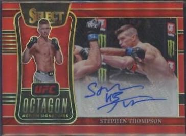 Stephen Thompson 2022 Panini Select UFC Octagon Action Signatures #25 Black