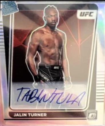 Jalin Turner 2022 Panini Donruss Optic UFC Base Rated Rookies Signatures #114 Holo