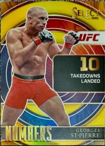 Georges St-Pierre 2022 Panini Select UFC Select Numbers #11 Gold