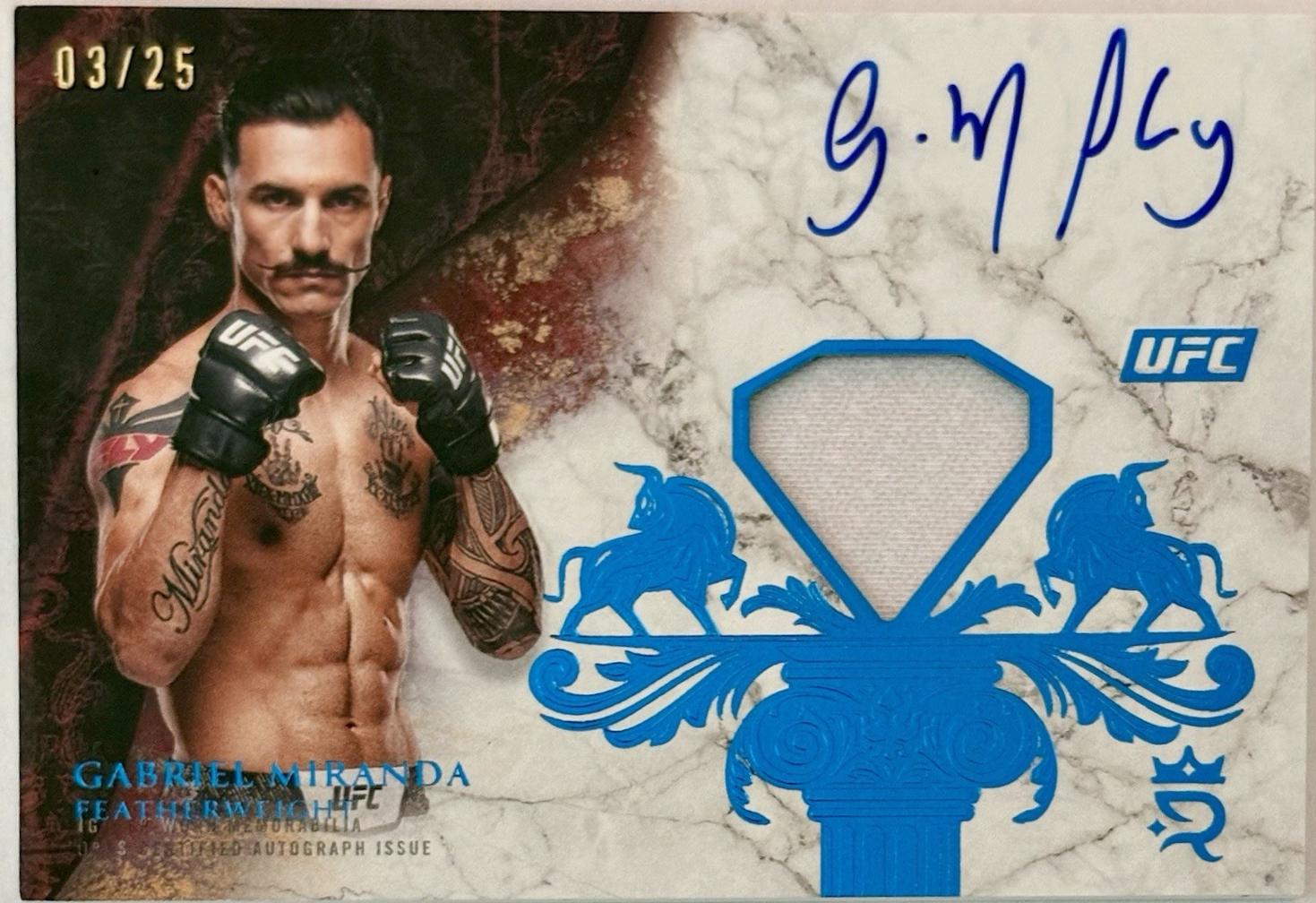 Gabriel Miranda 2025 Topps Royalty UFC Royalty Relic Signatures #RYR-GM Platinum