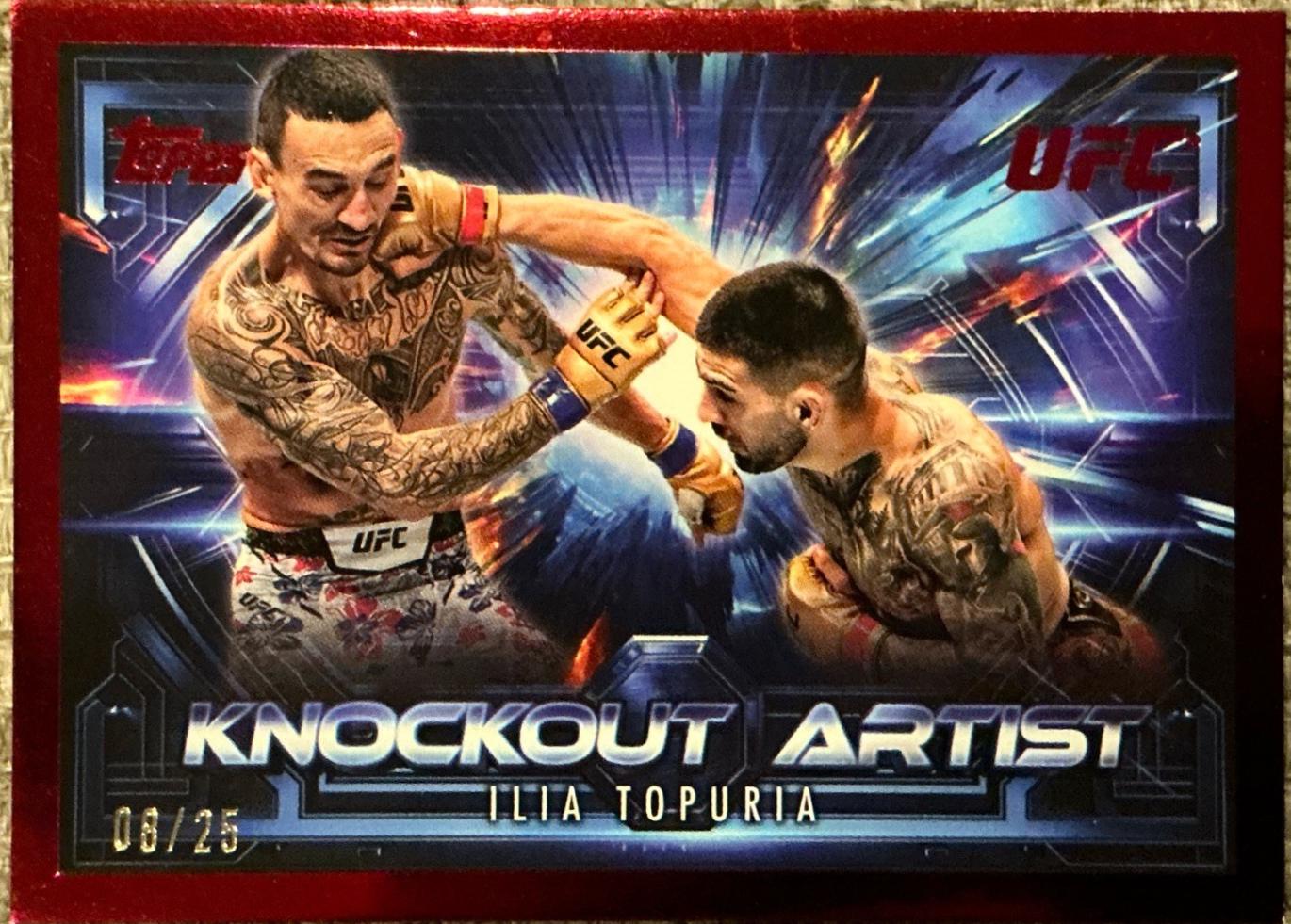 Ilia Topuria 2025 Topps Knockout UFC Knockout Artists #KA-21 Red