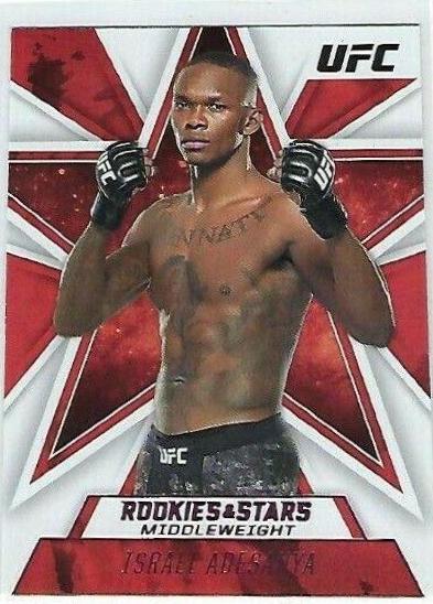 Israel Adesanya 2021 Panini Chronicles UFC Base Rookies and Stars #87 Pink