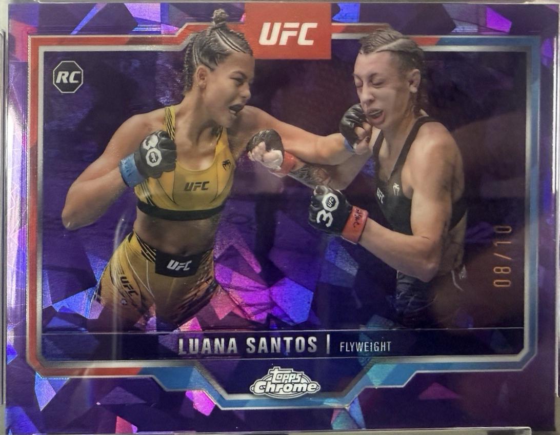 Luana Santos 2025 Topps Chrome Sapphire UFC Base Sapphire #103 Padparadscha Sapphire