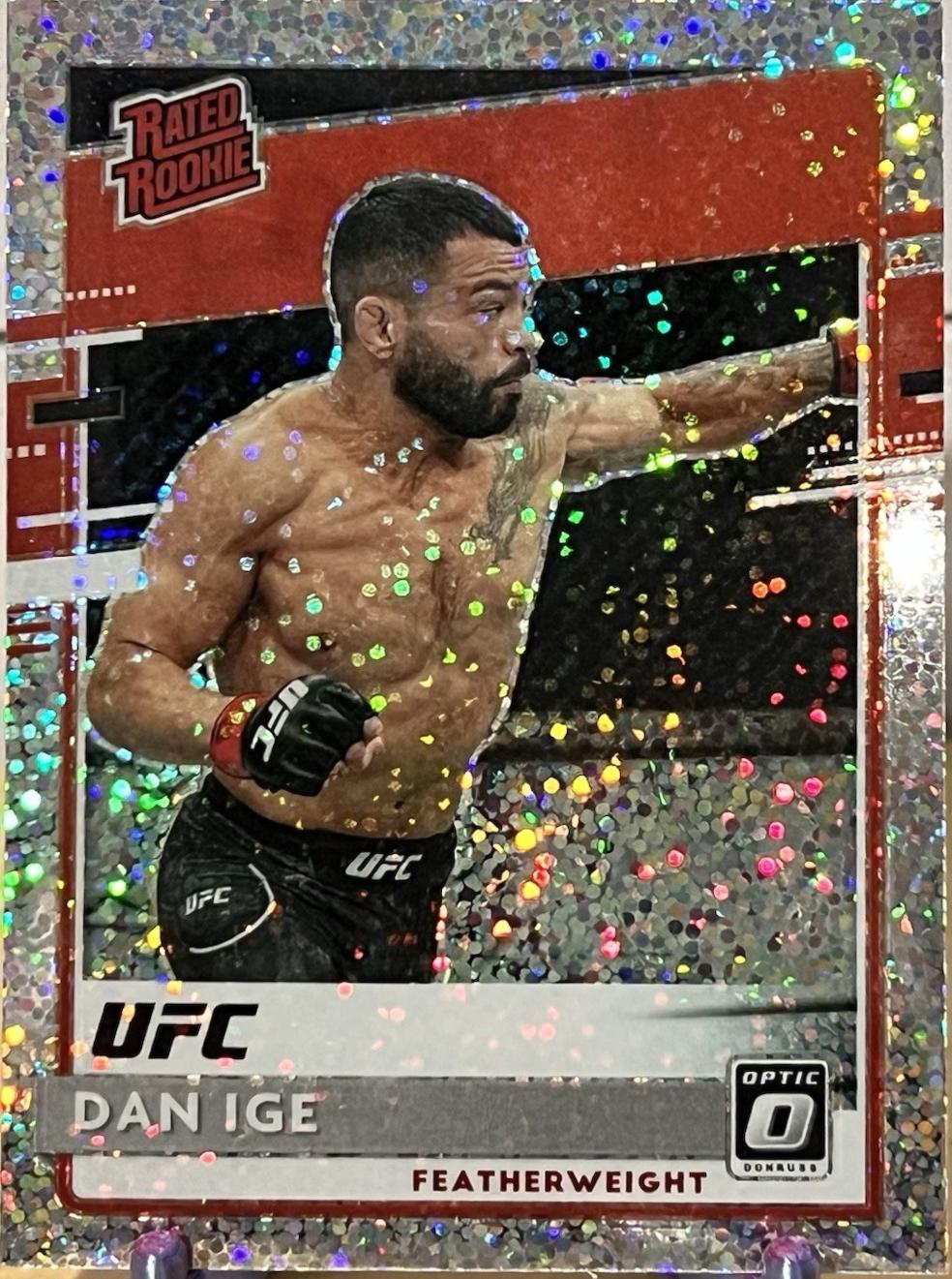 Dan Ige 2021 Panini Chronicles UFC Base Optic Rated Rookies #214 White Sparkle