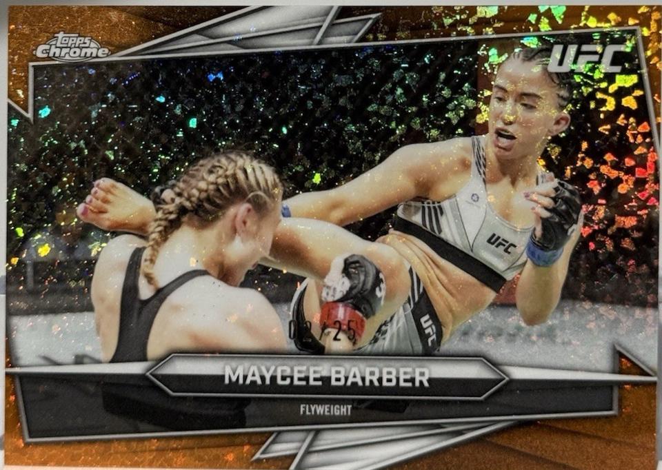 Maycee Barber 2026 Topps Chrome UFC Base #180 Orange Refractor