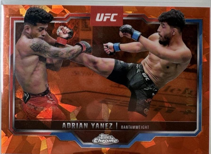Adrian Yanez 2025 Topps Chrome Sapphire UFC Base Sapphire #71 Orange Sapphire