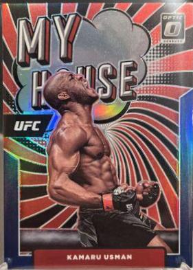 Kamaru Usman 2022 Panini Donruss Optic UFC My House #6 Blue