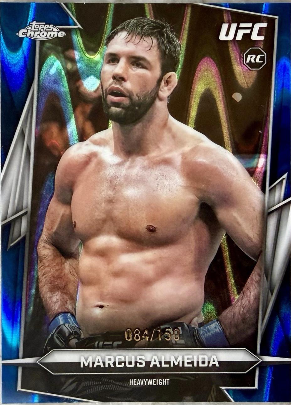Marcus Almeida 2026 Topps Chrome UFC Base #61 Blue Refractor