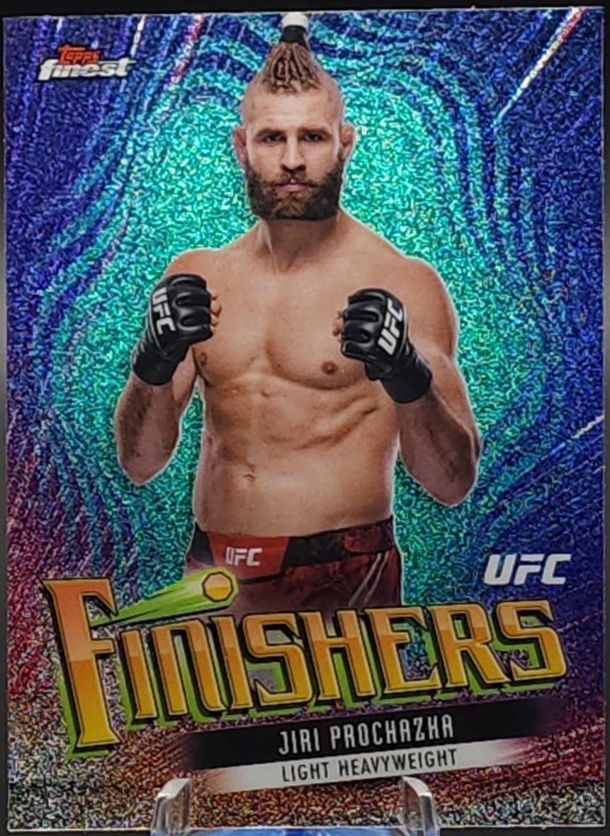 Jiri Prochazka 2024 Topps Finest UFC Finishers #FIN-15 Aqua Glitter Refractor