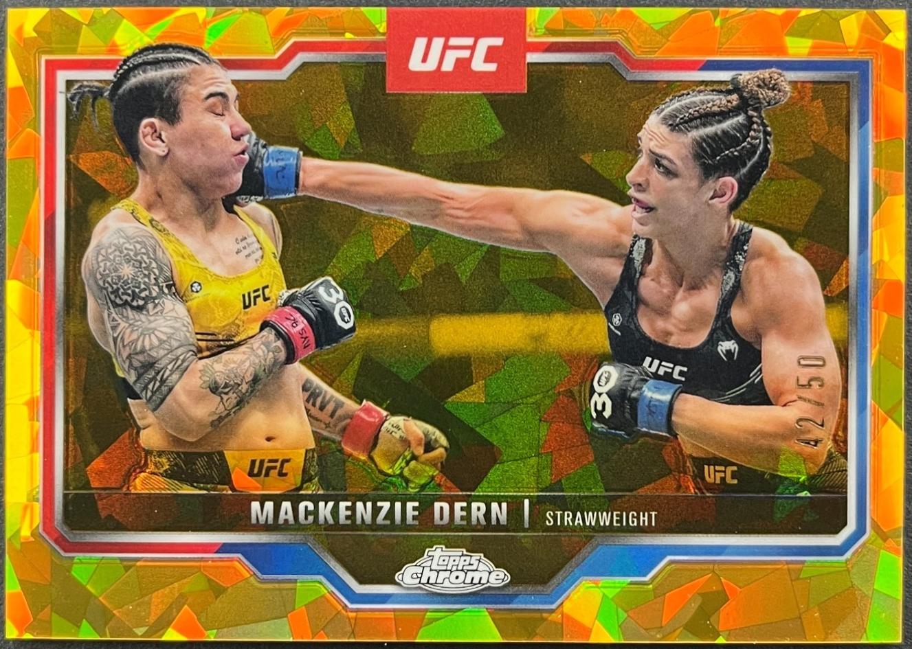 Mackenzie Dern 2025 Topps Chrome Sapphire UFC Base Sapphire #183 Gold Sapphire
